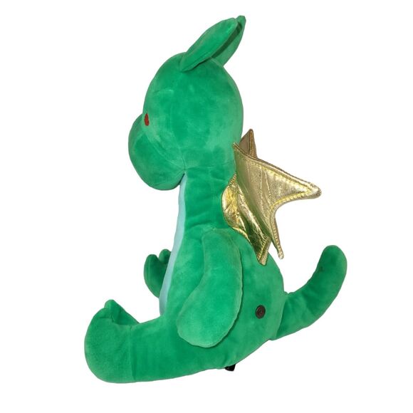 FAO Schwarz Plush Green Dragon Stuffed Animal Toy LED Lights Sound - Picture 6 of 16